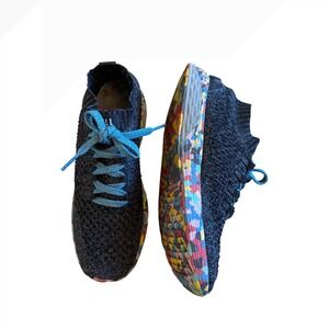 NOBULL Knit Runner Shoes Men Multicolor Speckled Sole Blue Laces